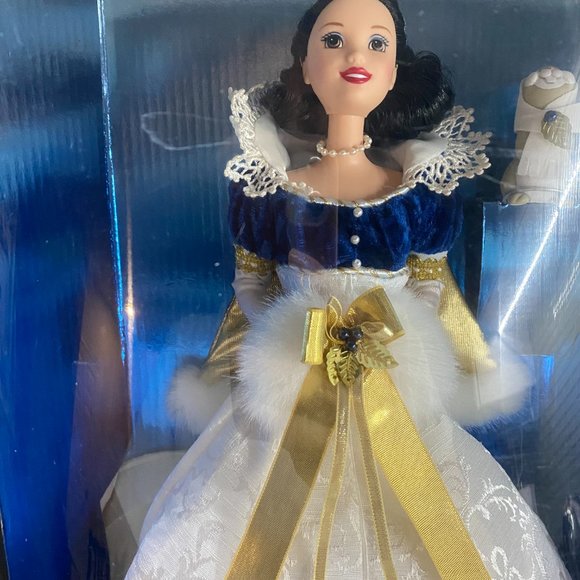 1998 Snow White Holiday Princess Disney Holiday Edition Barbie Unopened Box - Picture 6 of 6